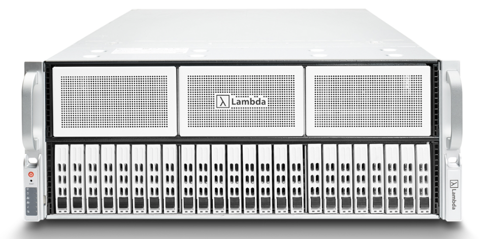Scalar 4U server with 8x NVIDIA L40S GPUs — front view
